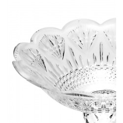 Centro De Mesa 31cm Diâmetro Por 28cm Altura Journey De Vidro Com Pé Wolff